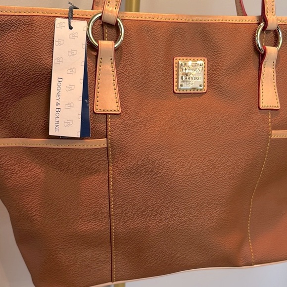 Dooney & Bourke Helena shopper Brown Tote Bag with Leather Accents NWT - Picture 12 of 16